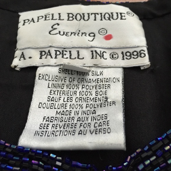 Papéll Boutique • Vintage Beaded Silk Jacket - Picture 6 of 8